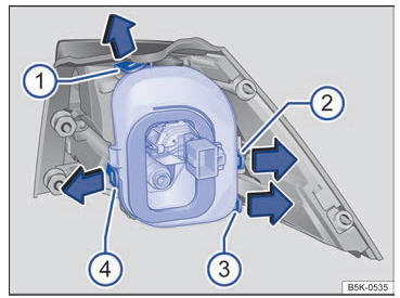 Volkswagen Golf. Cambiar lámparas