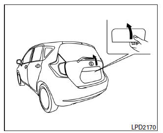 Nissan Note. Compuerta trasera