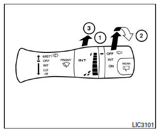 Nissan Note. Interruptor del limpia y lavaparabrisas