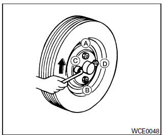 Nissan Note. Instalación de la llanta de refacción