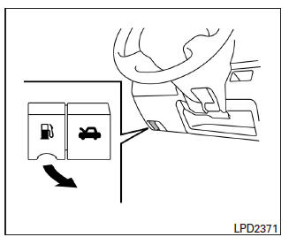 Nissan Note. Puerta de llenado de combustible