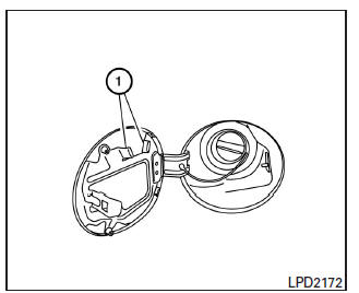 Nissan Note. Puerta de llenado de combustible