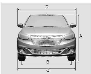Chevrolet Cobalt. Dimensiones del vehículo