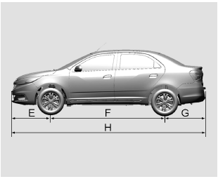 Chevrolet Cobalt. Dimensiones del vehículo