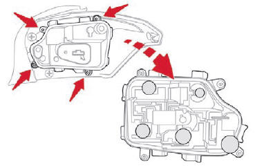 Citroen C-Elysee. Luces traseras