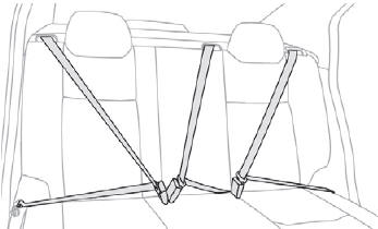 Citroen C-Elysee. Cinturones de seguridad traseros