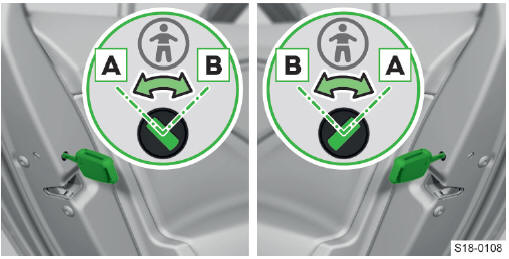 Skoda Octavia. Seguro para niños en las puertas traseras
