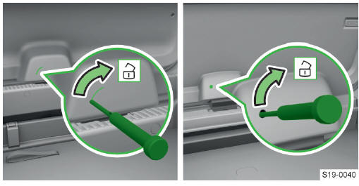 Skoda Octavia. Desbloquear la tapa del maletero